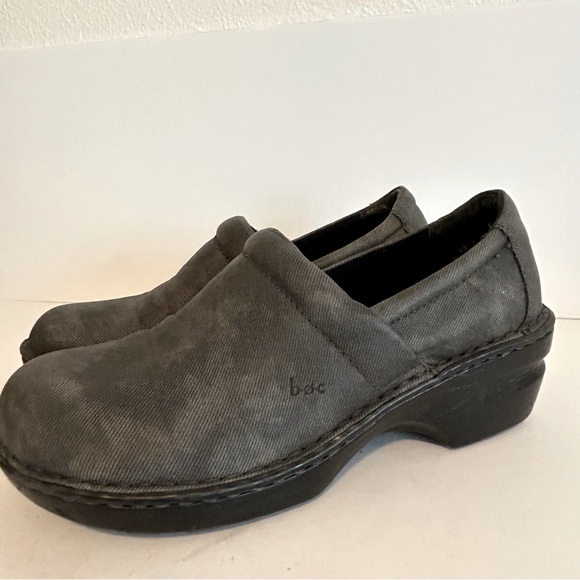 b.o.c Peggy grey denim slip on clogs comfort size 9.5 EU 41 comfort comfy - Picture 1 of 11